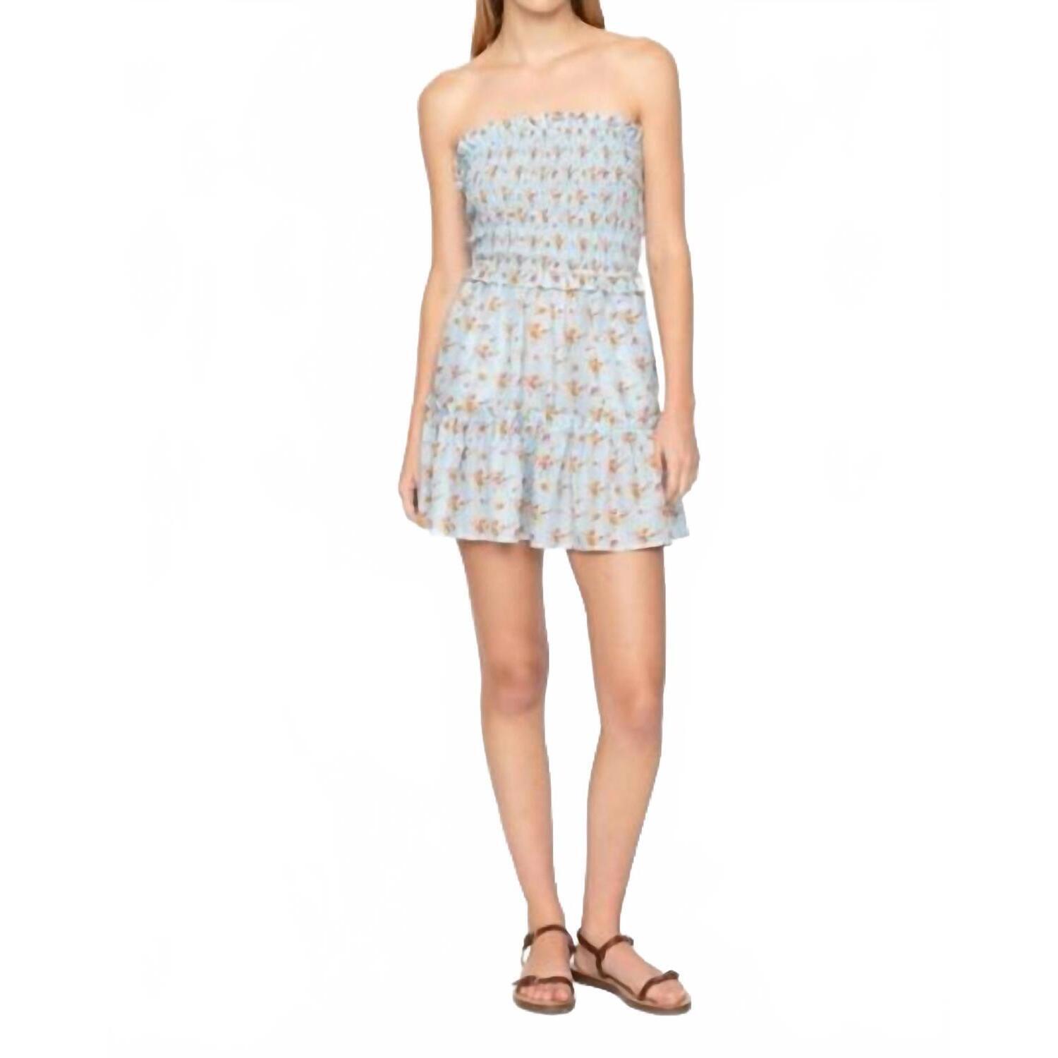 New Sea Freya Strapless Mini Dress In Multi